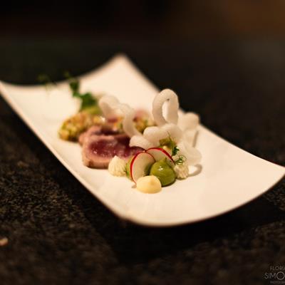 Tataki de thon - granny smith - wasabi