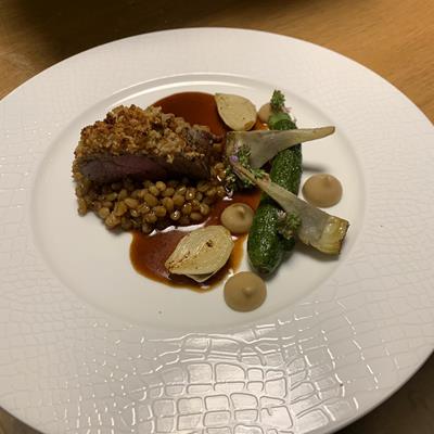 Agneau - jus gourmand - artichaud