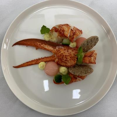 Homard - mayonnaise au yuzu - melon