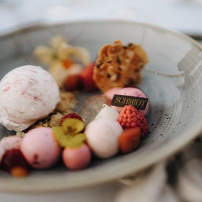 Rhabarber - Mascarpone - Himbeere