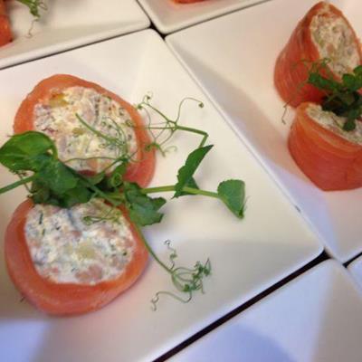 Lachs gefüllt mit Fenchelcreme